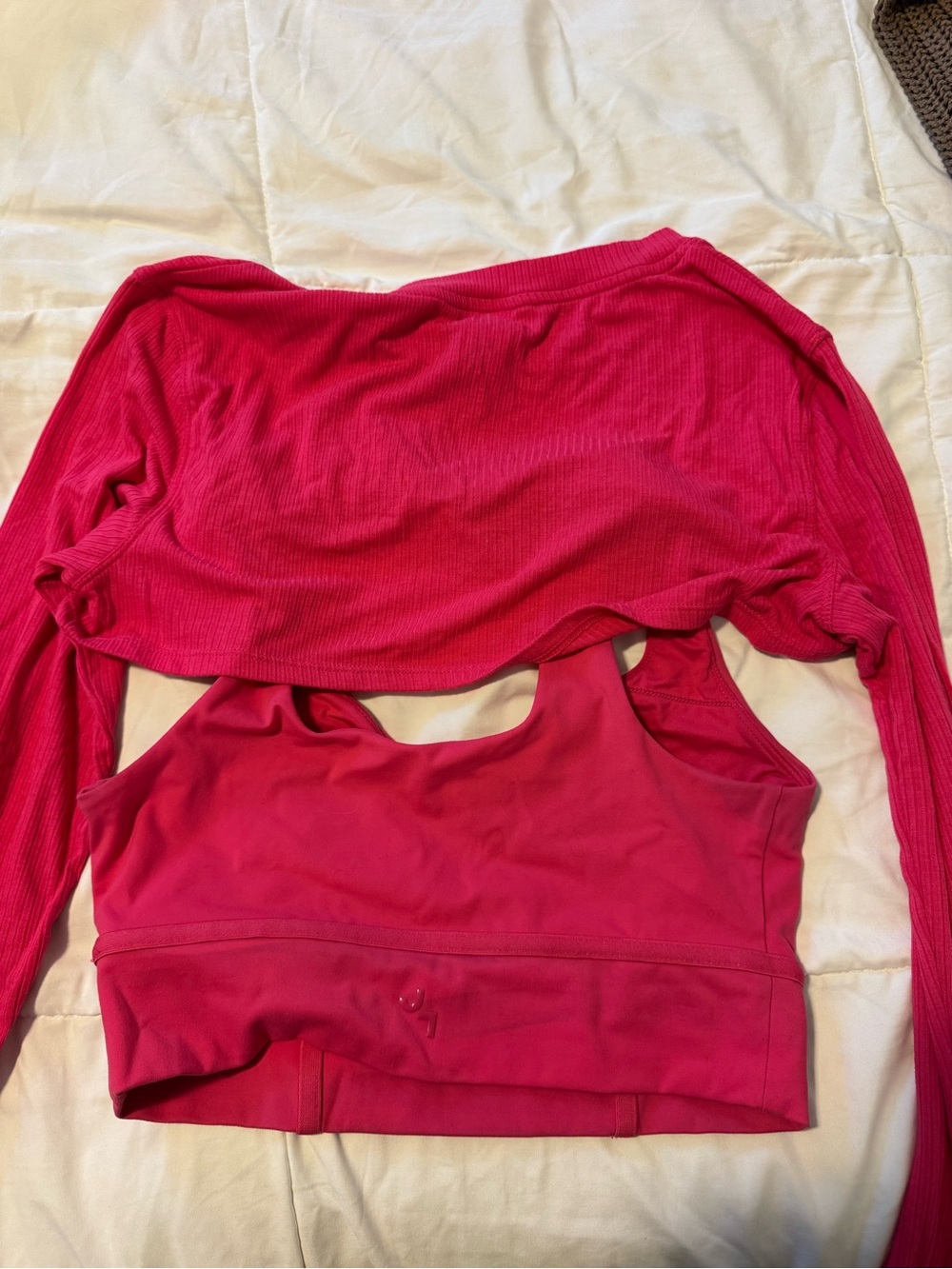 JoyLab Hot Pink Scoop-Neck Sports Bra - Picture 3 of 3